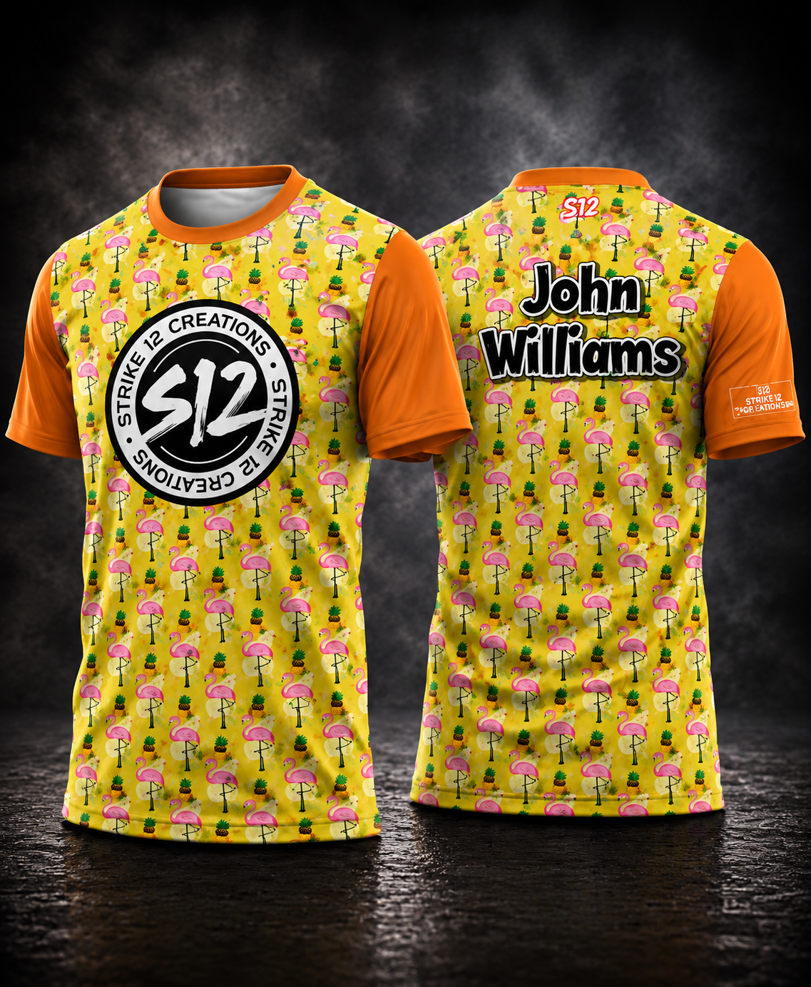 FLAMINGO PINEAPPLES ORANGE #377